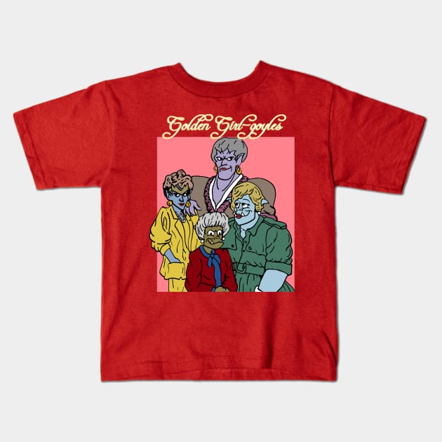 Golden girl-goyles Kids T-Shirt by Undeadredneck